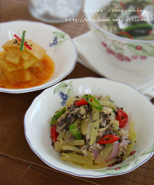 처치 곤란 수박 껍질로 만드는 맛깔난 세가지 반찬..^^