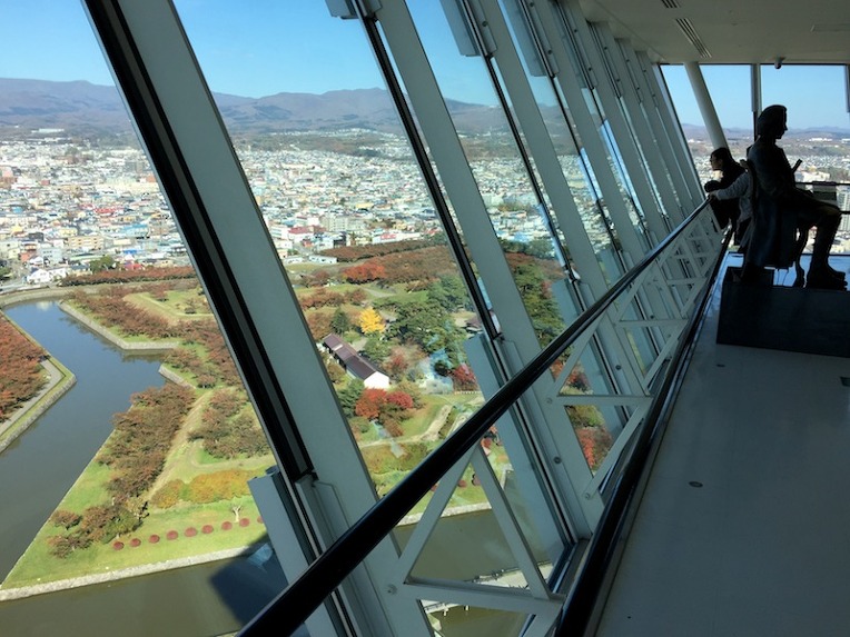 전망대의 유리는 이렇게 각이 있어서 바로 아래도 볼 수 있습니다.