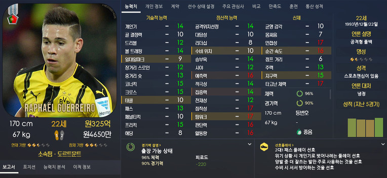 FM2017 공식로스터 포텐정리 | 인스티즈