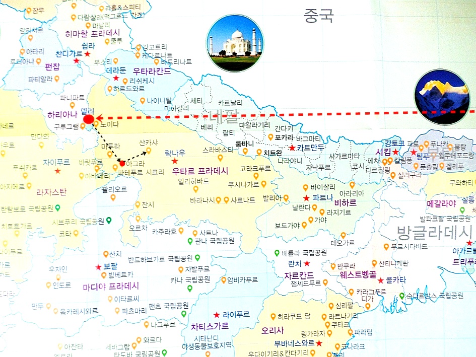 부처님나라 천축국. 불교 8대성지 상카시아 꿈의 계단.