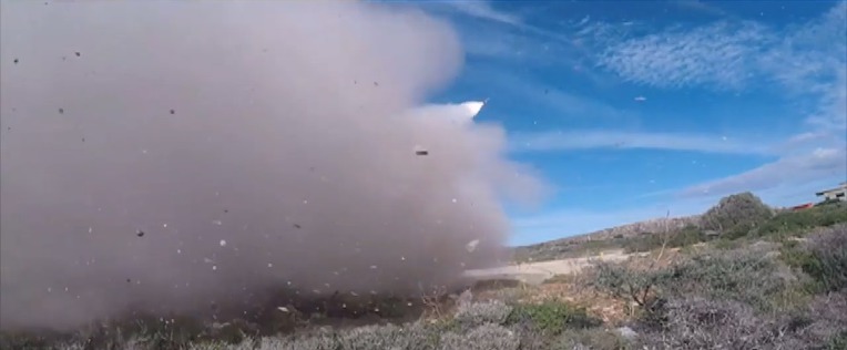 미 육군 제 10 방공 미사일 사령부의 패트리어트 미사일 발사 테스트-US 10th Army Air and Missile Defense Command  firing Patriot Missile